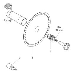 hansgrohe Grundkörper 130l/min für Abstellventil Unterputz Spindel DN 20... HANSGROHE-15970180 4011097345208 (Abb. 1)