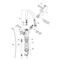 Hansgrohe AXOR Montreux 2-Griff Waschtischarmatur 160mm, 5l/min, Kreuzgriffen für H... HANSGROHE-16505820 4011097515236 (Abb. 1)