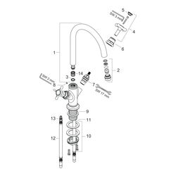 Hansgrohe AXOR Montreux 2-Griff Waschtischarmatur 210mm, 5l/min, Kreuzgriffen, Abla... HANSGROHE-16506820 4011097515267 (Abb. 1)