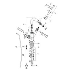 Hansgrohe AXOR Montreux 2-Griff Bidetarmatur, 7,5l/min, Kreuzgriffen, Zugstangen-Ab... HANSGROHE-16520000 4011097515366 (Abb. 1)