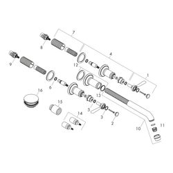 Hansgrohe AXOR Montreux 3-Loch Waschtischarmatur Unterputz, 5l/min, für Wandmontage... HANSGROHE-16534000 4011097785028 (Abb. 1)