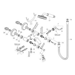 Hansgrohe AXOR Montreux 2-Griff Wannenarmatur Aufputz, 20l/min, Kreuzgriffen, Chrom... HANSGROHE-16540000 4011097515496 (Abb. 1)
