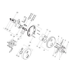 Hansgrohe AXOR Montreux Thermostat Unterputz, 25l/min, Kreuzgriff, Absperrventil, C... HANSGROHE-16800000 4011097515724 (Abb. 1)