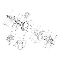 Hansgrohe AXOR Montreux Thermostat Unterputz, 29l/min, Kreuzgriff, Ab- und Umstellv... HANSGROHE-16820000 4011097513935 (Abb. 1)