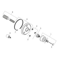 Hansgrohe AXOR Montreux Ab- und Umstellventil Trio/ Quattro Unterputz, Kreuzgriff, ... HANSGROHE-16830000 4011097513928 (Abb. 1)