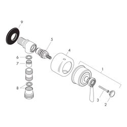 Hansgrohe AXOR Montreux Wandanschluss Stop, Rückflussverhinderer, Absperrventil, He... HANSGROHE-16883000 4011097784816 (Abb. 1)