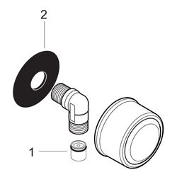 Hansgrohe AXOR Montreux Wandanschluss, Rückflussverhinderer, DN 15, G 1/2", Metall,... HANSGROHE-16884340 4011097885155 (Abb. 1)