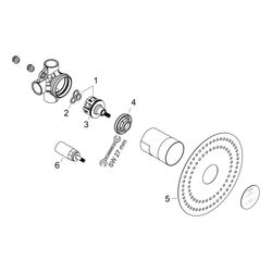 Hansgrohe AXOR Grundkörper für Ab- und Umstellventil Trio Unterputz, 2 Verbraucher... HANSGROHE-16982180 4059625032183 (Abb. 1)