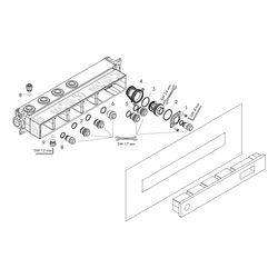 Hansgrohe AXOR Grundkörper für Thermostatmodul Select für 2 Verbraucher, Rp 3/4", D... HANSGROHE-18310180 4059625036082 (Abb. 1)