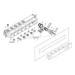 Hansgrohe AXOR Grundkörper für Thermostatmodul Select für 3 Verbraucher, Rp 3/4", D... HANSGROHE-18311180 4059625036099 (Abb. 1)
