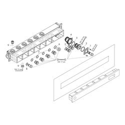 Hansgrohe AXOR Grundkörper für Thermostatmodul Select für 4 Verbraucher, Rp 3/4", D... HANSGROHE-18312180 4059625037805 (Abb. 1)