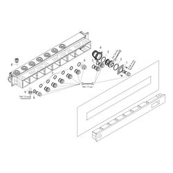 Hansgrohe AXOR Grundkörper für Thermostatmodul Select für 5 Verbraucher, Rp 3/4", D... HANSGROHE-18313180 4059625037812 (Abb. 1)