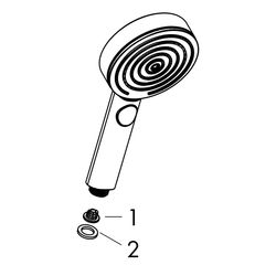 Hansgrohe Pulsify Select S Handbrause 105mm 3jet Relaxation 11,4l/min, Mattweiß... HANSGROHE-24110700 4059625313039 (Abb. 1)