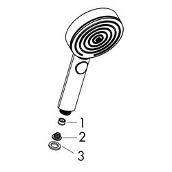 Hansgrohe Pulsify Select S Handbrause 105mm, 6,9l/min, 3jet Relaxation EcoSmart, Br... HANSGROHE-24111140 4059625442654 (Abb. 1)