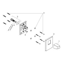 hansgrohe Pulsify Wandanschluss für Kopfbrause 105mm, Chrom... HANSGROHE-24139000 4059625340974 (Abb. 1)