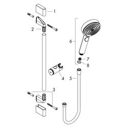 Hansgrohe Pulsify Select S Brauseset 105mm, 6,9l/min, 3jet Relaxation EcoSmart, Bra... HANSGROHE-24171670 4059625358276 (Abb. 1)