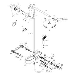 hansgrohe Pulsify S Showerpipe 260mm 1jet 7,5l/min EcoSmart, Mattschwarz mit Shower... HANSGROHE-24221670 4059625411179 (Abb. 1)
