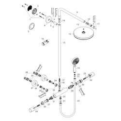 Hansgrohe Pulsify S Puro Showerpipe Duschsystem 260mm, 1jet, 11,2l/min, EcoSmart, E... HANSGROHE-24237140 4059625539071 (Abb. 1)
