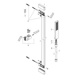 hansgrohe Pulsify E Brauseset 100mm 1jet EcoSmart mit Brausestange 900mm 8l/min Mat... HANSGROHE-24380700 4059625445242 (Abb. 1)
