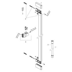 Hansgrohe Unica Brausestange S Puro 90cm, Easy Slide Handbrausehalter, Isiflex Brau... HANSGROHE-24405140 4059625460634 (Abb. 1)