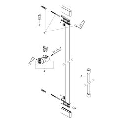 Hansgrohe Unica Brausestange S Puro 90cm, Easy Slide Handbrausehalter, Isiflex Brau... HANSGROHE-24405670 4059625460627 (Abb. 1)