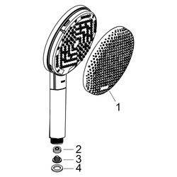 Hansgrohe Raindance Alive Select S Handbrause 125mm, 7,1l/min, 3jet EcoSmart, Brush... HANSGROHE-24511340 4059625562604 (Abb. 1)