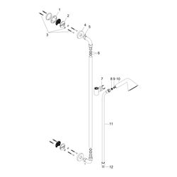 Hansgrohe AXOR Showers/Front Brauseset 90cm, Handbrause, 8,2l/min, 85 1jet EcoSmart... HANSGROHE-26023000 4011097726076 (Abb. 1)