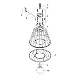 Hansgrohe AXOR LampShower/Nendo LampShower 275mm, 18l/min, 1jet, Deckenanschluss, B... HANSGROHE-26032250 4011097816029 (Abb. 1)