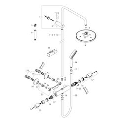 hansgrohe Vernis Blend Showerpipe 200mm 1jet 6,8l/min EcoSmart Chrom mit Thermostat... HANSGROHE-26089000 4059625315101 (Abb. 1)