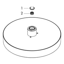 hansgrohe Rainfinity Kopfbrause 250mm 1jet 9l/min EcoSmart, Mattweiß... HANSGROHE-26229700 4059625200919 (Abb. 1)