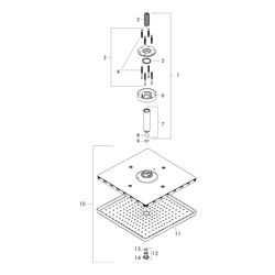 hansgrohe Raindance E Kopfbrause 300mm 1jet 17l/min Bronze gebürstet mit Deckenansc... HANSGROHE-26250140 4059625191934 (Abb. 1)