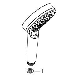 hansgrohe Crometta Handbrause 100mm Vario EcoSmart 6,7l/min, Weiß/Chrom... HANSGROHE-26332400 4011097780665 (Abb. 1)