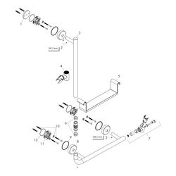 hansgrohe Unica Brausestange Comfort 1100mm links, Weiß/Chrom... HANSGROHE-26403400 4011097804231 (Abb. 1)