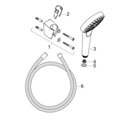 hansgrohe Croma Select S Brausehalterset 110mm 14,7l/min Vario mit Brauseschlauch 1... HANSGROHE-26411400 4011097744865 (Abb. 1)