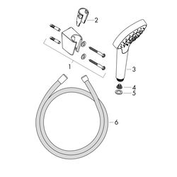 hansgrohe Croma Select E Brausehalterset 110mm Vario 14,7l/min mit Brauseschlauch 1... HANSGROHE-26413400 4011097760292 (Abb. 1)