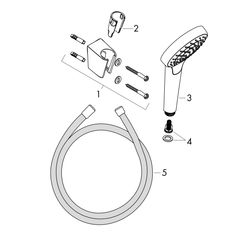 hansgrohe Croma Select S Brausehalterset 110mm 16l/min 1jet mit Brauseschlauch 1,25... HANSGROHE-26420400 4011097757025 (Abb. 1)