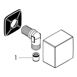 hansgrohe FixFit Wandanschluss DN 15 Square mit Rückflussverhinderer, Mattschwarz... HANSGROHE-26455670 4059625230947 (Abb. 1)
