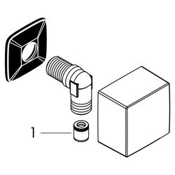 Hansgrohe FixFit Wandanschluss Square, Rückflussverhinderer, DN 15, Mattweiß... HANSGROHE-26455700 4059625230954 (Abb. 1)