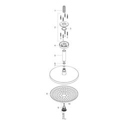 hansgrohe Raindance Select S Kopfbrause 240mm 2jet 17l/min mit Deckenanschluss, Chr... HANSGROHE-26467000 4011097720548 (Abb. 1)