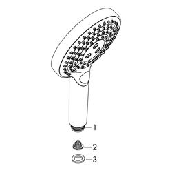 Hansgrohe Raindance Select S Handbrause 120mm, 8l/min, 3jet PowderRain EcoSmart, Ch... HANSGROHE-26515000 4059625326763 (Abb. 1)