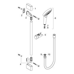 hansgrohe Croma Select E Brauseset 110mm Multi EcoSmart 9l/min mit Brausestange 650... HANSGROHE-26581400 4011097736389 (Abb. 1)