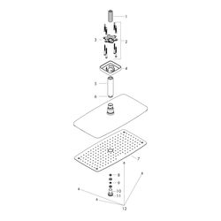 hansgrohe Raindance E Kopfbrause 360mm 1jet 9l/min EcoSmart mit Deckenanschluss, Ch... HANSGROHE-26604000 4011097754383 (Abb. 1)