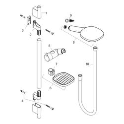 hansgrohe Raindance Select E Brauseset 120mm 3jet Chrom mit Brausestange 650mm 14,4... HANSGROHE-26620000 4011097706061 (Abb. 1)