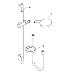 hansgrohe Raindance Select S Brauseset 120mm 3jet EcoSmart mit Brausestange 650mm 8... HANSGROHE-26632000 4011097719085 (Abb. 1)