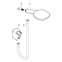 hansgrohe Raindance Select E Brausehalterset 120mm 14,4l/min 3jet Chrom mit Brauses... HANSGROHE-26720000 4011097758107 (Abb. 1)