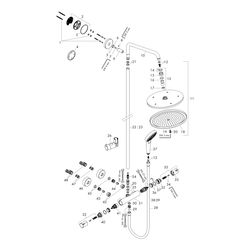 hansgrohe Croma Select S Showerpipe 280mm 1jet 15,7l/min mit Thermostat, Chrom... HANSGROHE-26790000 4011097801711 (Abb. 1)