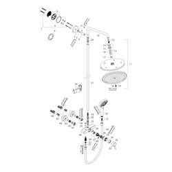 hansgrohe Croma Select S Showerpipe 280mm 1jet 15l/min mit Einhebelmischer, Chrom... HANSGROHE-26791000 4011097801704 (Abb. 1)