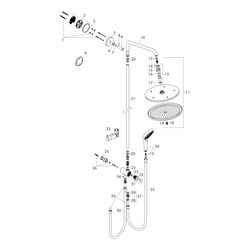 hansgrohe Croma Select S Showerpipe 280mm 1jet 10,2l/min Reno, Chrom... HANSGROHE-26793000 4011097806280 (Abb. 1)