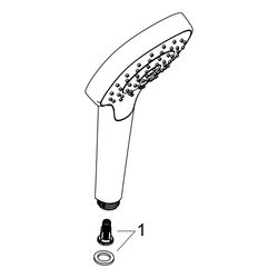 hansgrohe Croma S Handbrause 110mm 1jet 16l/min, Weiß/Chrom... HANSGROHE-26804400 4011097744575 (Abb. 1)