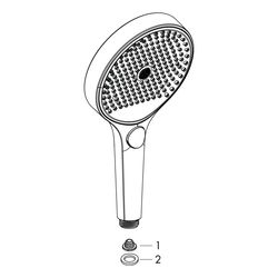 hansgrohe Rainfinity Handbrause 130mm 3jet 8,5l/min EcoSmart, Bronze gebürstet... HANSGROHE-26865140 4059625264973 (Abb. 1)